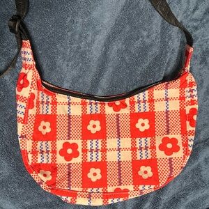 BAGGU x Sandy Liang - Medium Nylon Crescent Bag - Flower Market Plaid